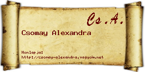 Csomay Alexandra névjegykártya
