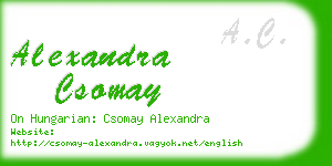 alexandra csomay business card